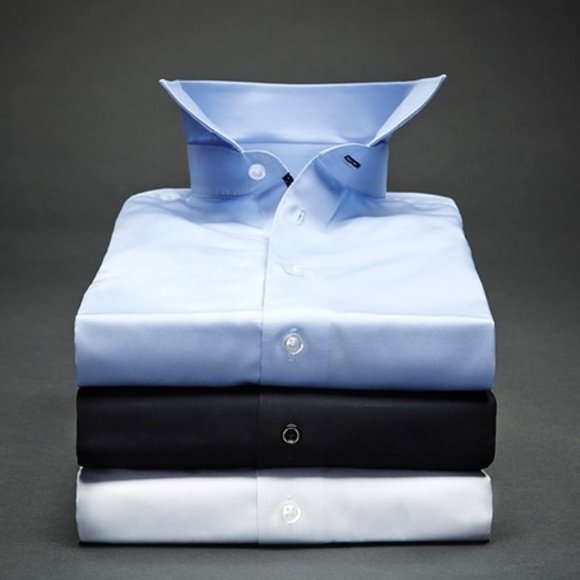 KLAUSS BOEHLER (UNITED KINGDOM) LUXURY SHORT SLEEVE/CONTRASTING COLLAR